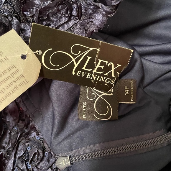 Alex
Evenings
Embellished
Gown Dress size 12 14 Navy Blue or 14P petite - Picture 9 of 16